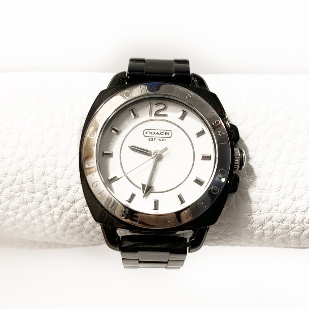 Coach Women's Black Plastic Bracelet Watch